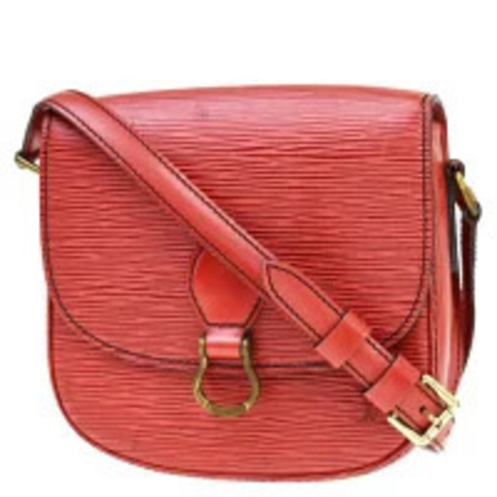 Louis Vuitton Saint Cloud Epi Leather Shoulder Bag Castilian Red